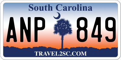 SC license plate ANP849