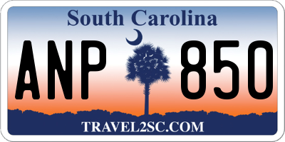 SC license plate ANP850