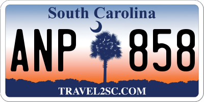 SC license plate ANP858