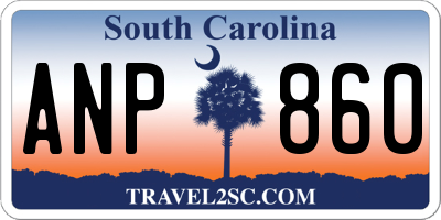 SC license plate ANP860