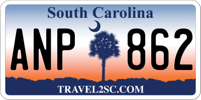 SC license plate ANP862