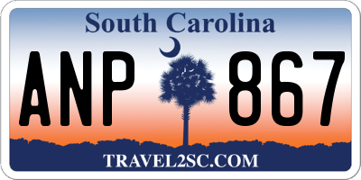 SC license plate ANP867