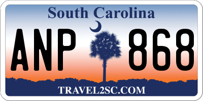 SC license plate ANP868