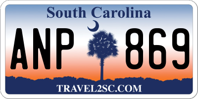 SC license plate ANP869