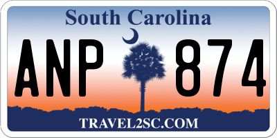 SC license plate ANP874