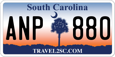 SC license plate ANP880
