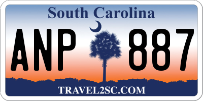 SC license plate ANP887