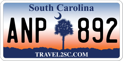 SC license plate ANP892