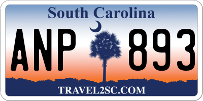 SC license plate ANP893