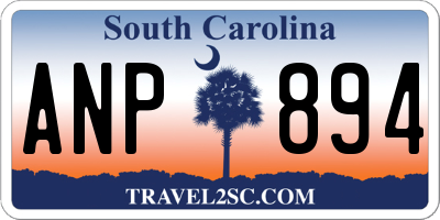SC license plate ANP894