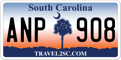 SC license plate ANP908