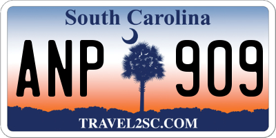 SC license plate ANP909