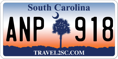 SC license plate ANP918