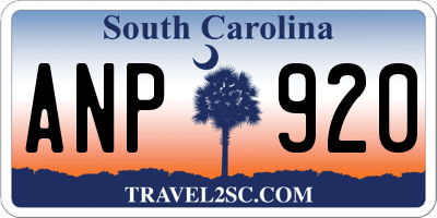 SC license plate ANP920