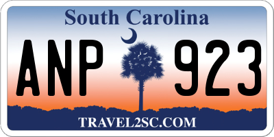 SC license plate ANP923