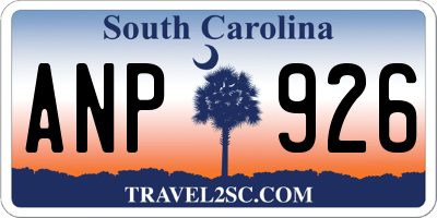 SC license plate ANP926