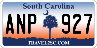 SC license plate ANP927