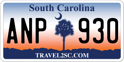 SC license plate ANP930