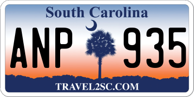 SC license plate ANP935