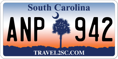 SC license plate ANP942