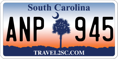 SC license plate ANP945