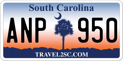 SC license plate ANP950