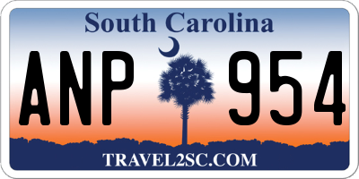SC license plate ANP954