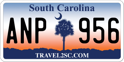 SC license plate ANP956