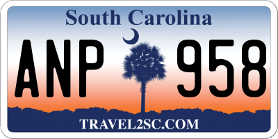 SC license plate ANP958