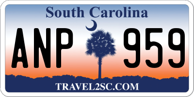 SC license plate ANP959