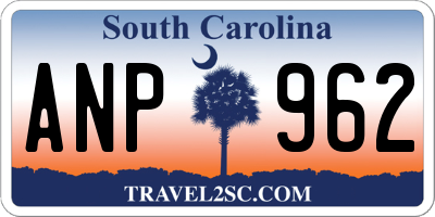 SC license plate ANP962