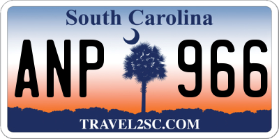 SC license plate ANP966