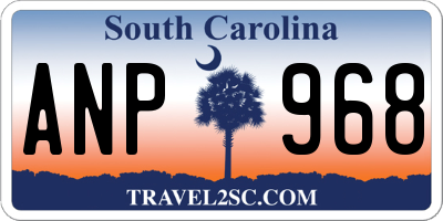 SC license plate ANP968
