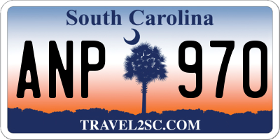 SC license plate ANP970