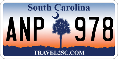 SC license plate ANP978