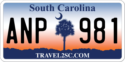 SC license plate ANP981