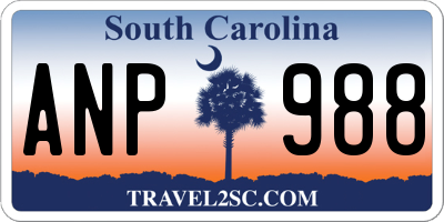 SC license plate ANP988