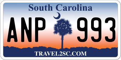 SC license plate ANP993