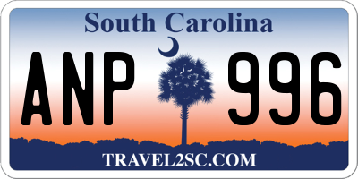 SC license plate ANP996