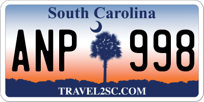 SC license plate ANP998