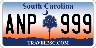SC license plate ANP999