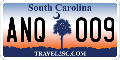SC license plate ANQ009
