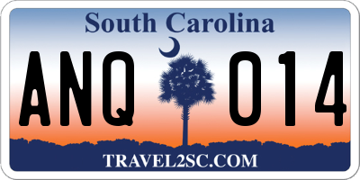 SC license plate ANQ014
