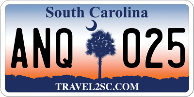 SC license plate ANQ025