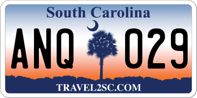 SC license plate ANQ029