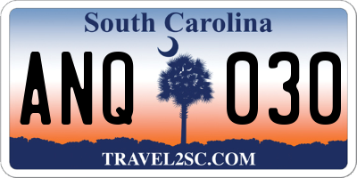 SC license plate ANQ030