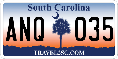 SC license plate ANQ035