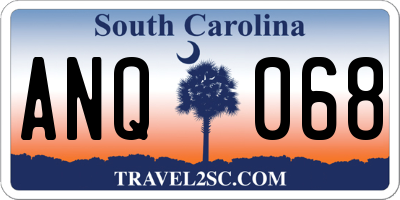 SC license plate ANQ068