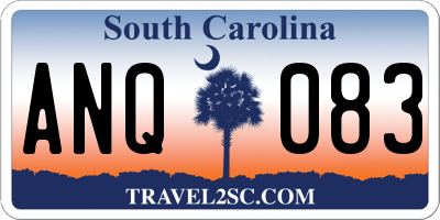 SC license plate ANQ083