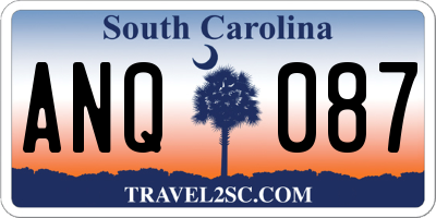 SC license plate ANQ087